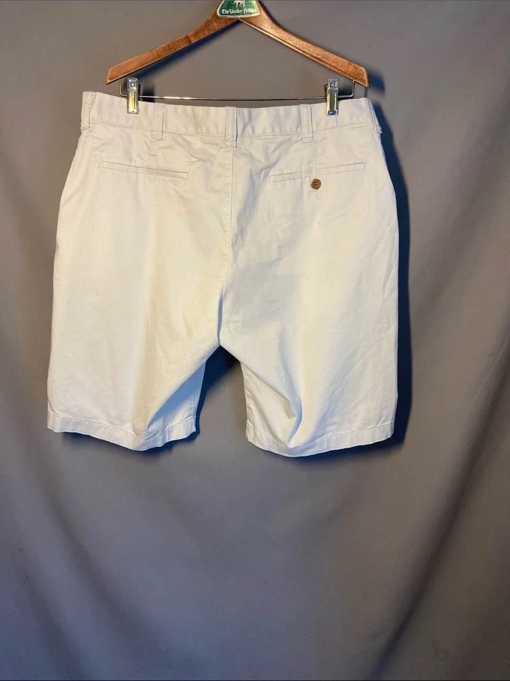 J. Crew White Flat Front Cotton Chino Shorts